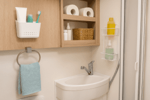 Motorhome Storage Ideas for the Bathroom